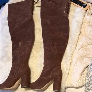 JustFab Chocolate Over-the-Knee Boots